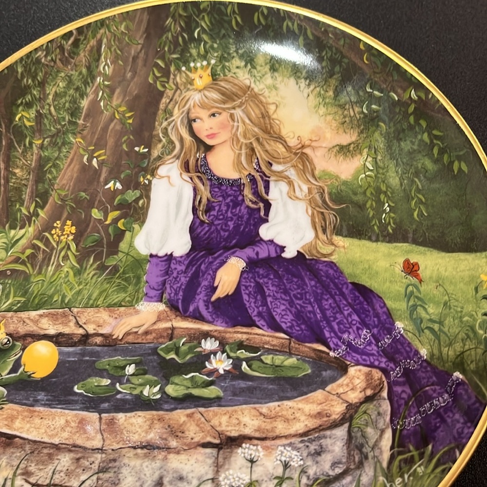 Vintage Kaiser Porcelain W. Germany Plate “The Frog King” with story. - Picture 5 of 12